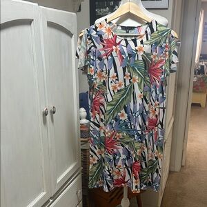Tiana B Floral Tropical Print Dress